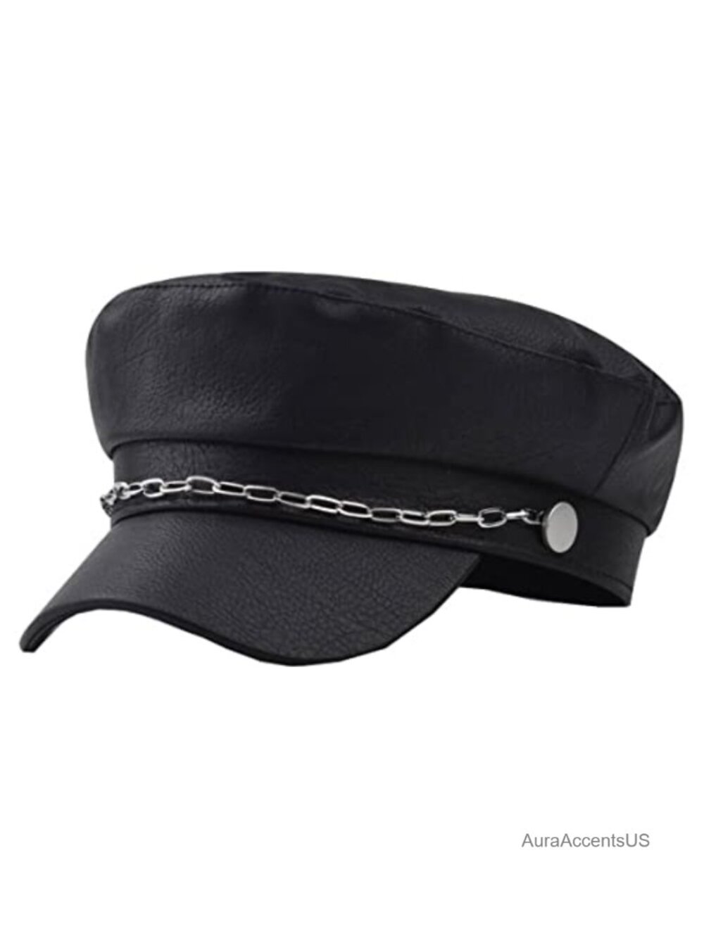 Women PU Newsboy Cabbie Baker Boy Peaked Beret Cap Yacht Sailor Hat